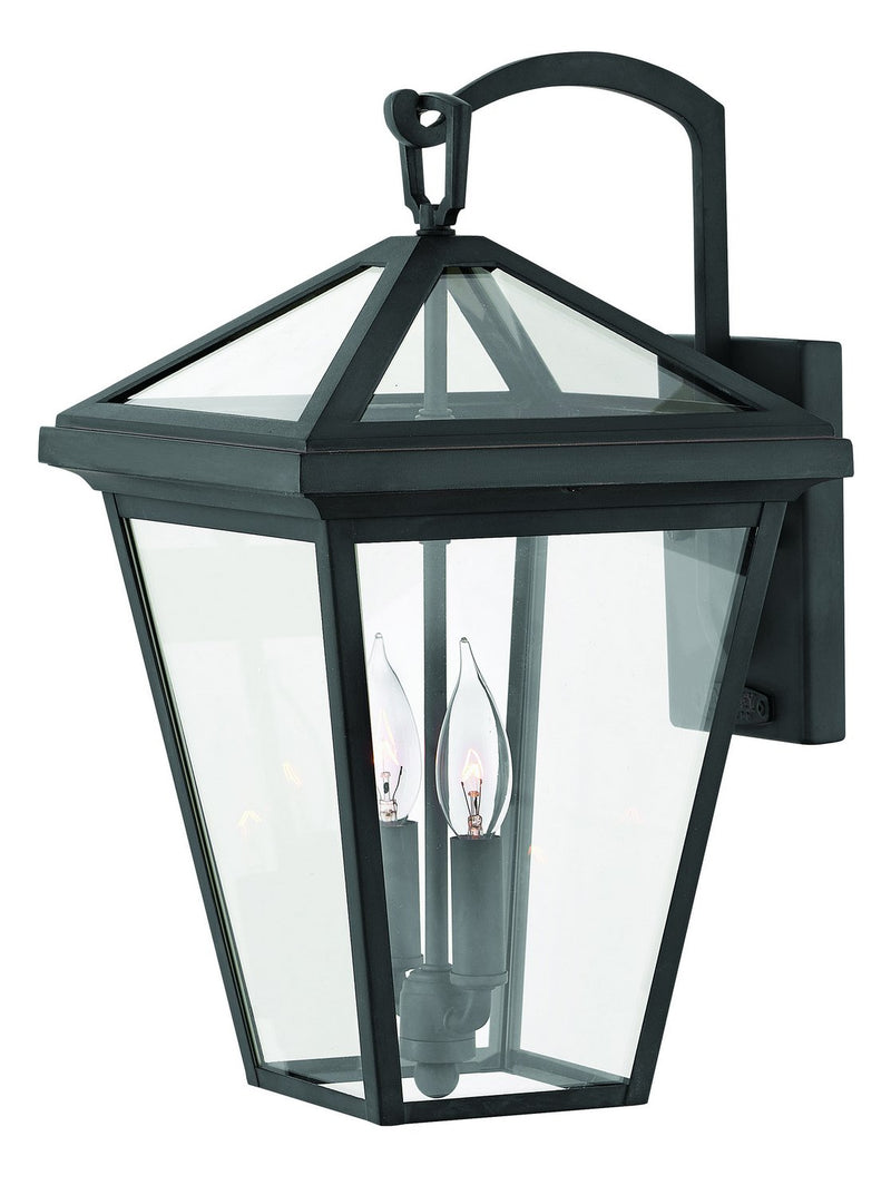 Alford Place Large 2-Light Outdoor Wall Lantern in Museum Black