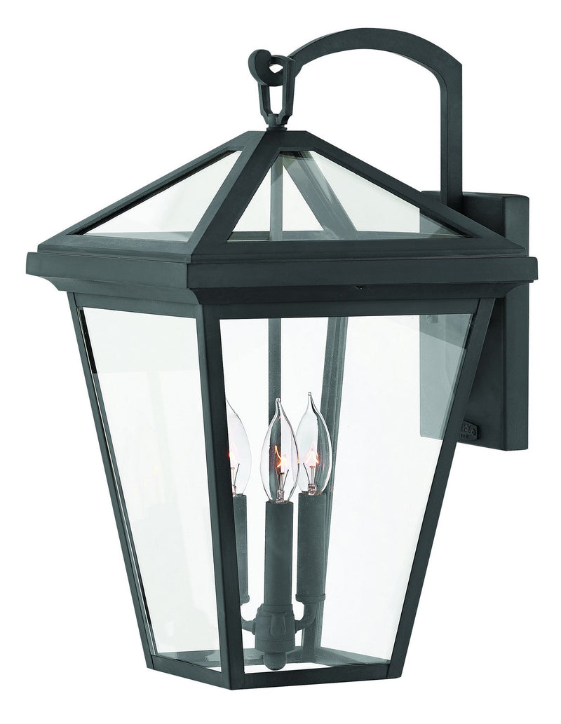 Alford Place Extra Large 3-Light Outdoor Wall Lantern in Museum Black