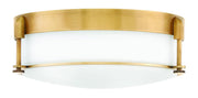 Colbin 3-Light Flush Mount in Heritage Brass