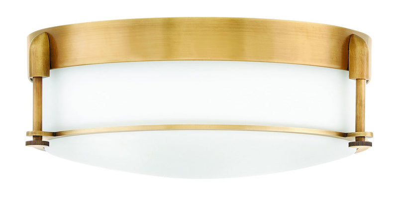 Colbin 3-Light Flush Mount in Heritage Brass