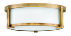 Lowell Medium Flush Mount in Brushed Bronze