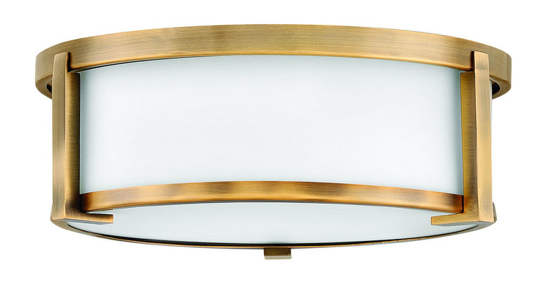 Lowell 2-Light Flush Mount in Brushed Bronze