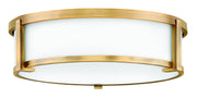 Lowell 3-Light Flush Mount in Brushed Bronze
