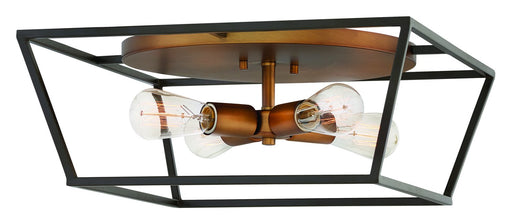 Fulton 4-Light Flush Mount in Bronze
