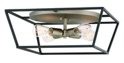 Fulton 4-Light Flush Mount in Aged Zinc