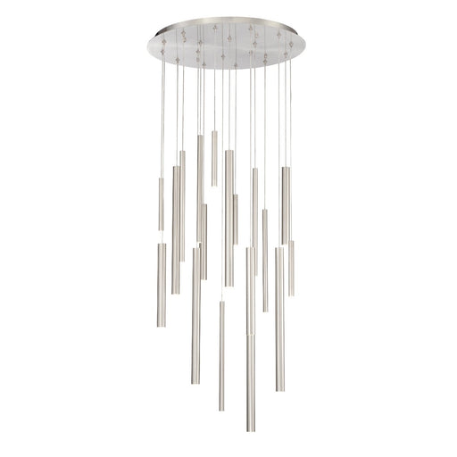 Santana 18-Light 24" Cluster Pendant in Satin Nickel