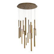 Santana 18-Light 24" Cluster Pendant in Brushed Brass