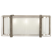 Tyson's Gate 3-Light Bath Vanity in Brushed Nickel with Shale Wood & White Iris Glass - Lamps Expo