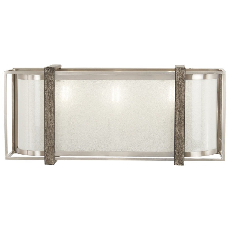 Tyson's Gate 3-Light Bath Vanity Light in Brushed Nickel w/Shale Wood