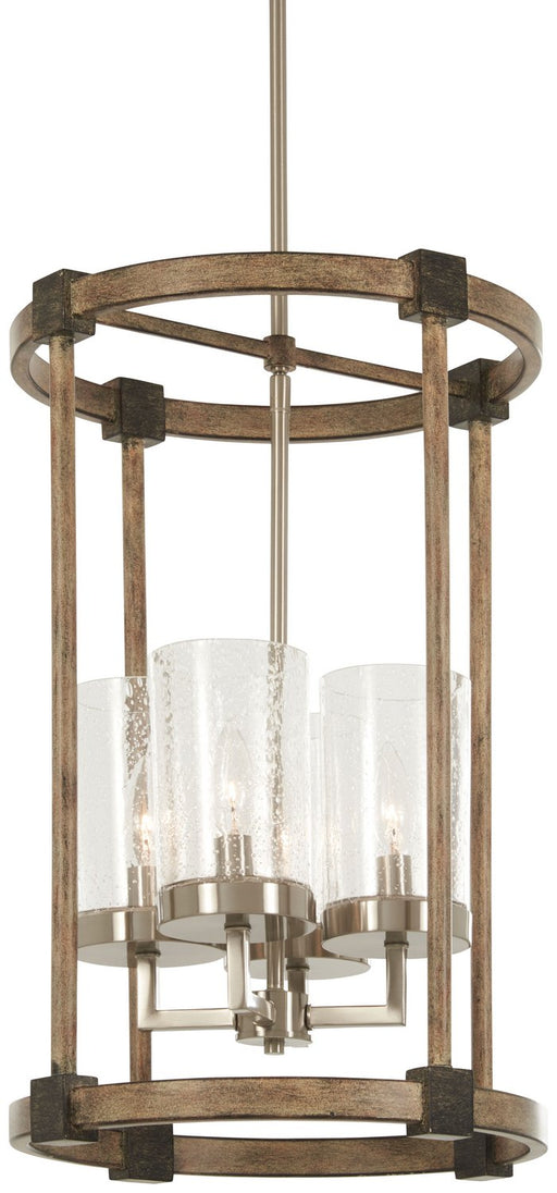 Bridlewood 4-Light Foyer Chandelier in Stone Grey w/Brushed Nickel