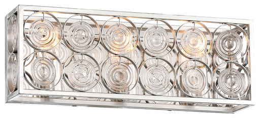 Culture Chic 3-Light Bath Vanity in Catalina Silver & Clear Glass
