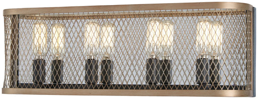 Marsden Commons 4-Light Bath Vanity Light in Smoked Iron w/Aged Gold