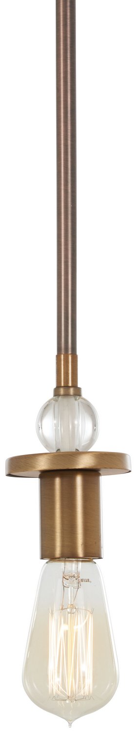 Safra Mini Pendant in Harvard Court Bronze w/Natural Brushed Brass