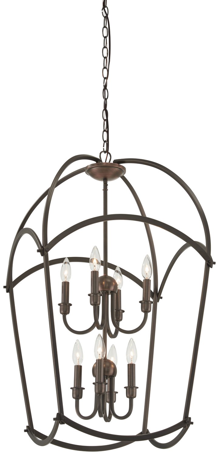 Jupiter's Canopy 8-Light Chandelier in Harvard Court Bronze
