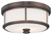 3-Light Etched Glass Flush Mount 16" in Harvard Court
