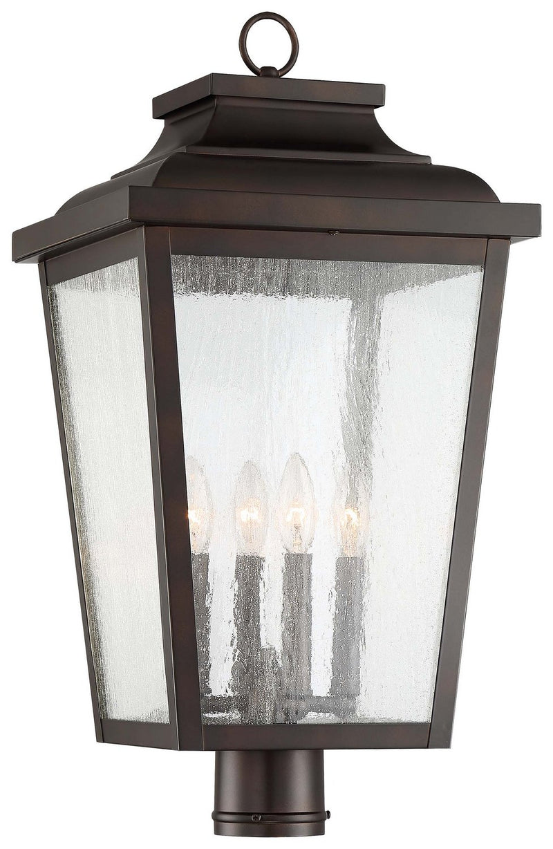 Irvington Manor 4-Light Outdoor Post Light in Chelesa Bronze