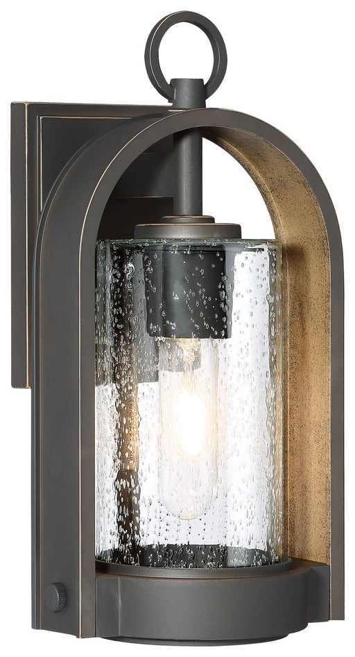 Kamstra Small Outdoor Wall Lantern in Oil Rubbed Bronze w/Gold Highlights