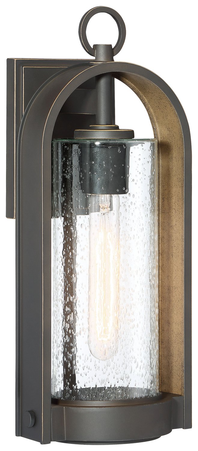 Kamstra Medium Outdoor Wall Lantern in Oil Rubbed Bronze w/Gold Highlights