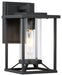 Trescott 1-Light Outdoor Wall Mount in Coal & Clear Glass
