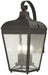 Marquee Outdoor Wall Mount in Oil Rubbed Bronze with Gold Highlights & Clear Seedy Glass
