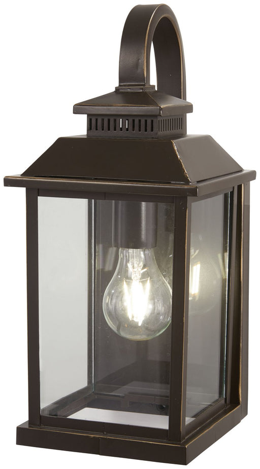 Miner's Loft Outdoor Wall Lantern in Oil Rubbed Bronze w/Gold Highlights