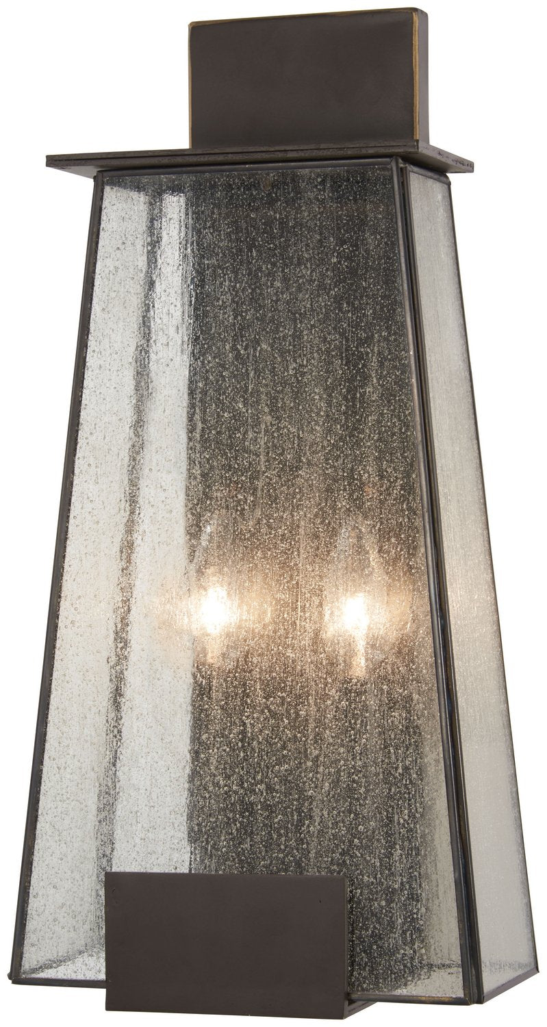 Bistro Dawn 2-Light Outdoor Wall Lantern in Dakota Bronze