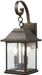 Mariner's Pointe 3-Light Outdoor Wall Mount in Oil Rubbed Bronze with Gold Highlights & Clear Glass