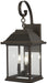 Mariner's Pointe 4-Light Outdoor Wall Mount in Oil Rubbed Bronze with Gold Highlights & Clear Glass