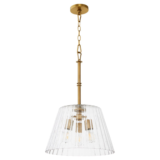 Lawton 16" 3 Light Pendant in Brushed Brass