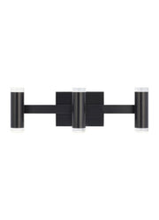 Dobson II 3-Light Bath Vanity Light in 3-Lite Shallow Matte Black