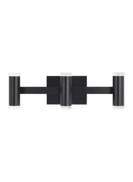 Dobson II 3-Light Bath Vanity Light in 3-Lite Shallow Matte Black