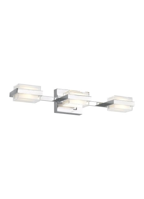 Kamden 3-Light Bath Vanity Light in 3 Shallow Chrome