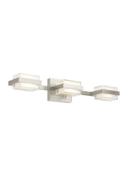 Kamden 3-Light Bath Vanity Light in 3 Shallow Satin Nickel