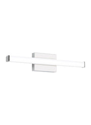 Lufe Square 24 Bath Vanity Light in Square Chrome