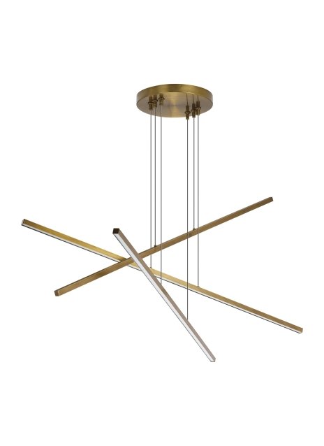 Essence Trio 3-Light Linear Pendant in Aged Brass