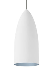Mini Signal Pendant for MonoRail and Monopoint in Satin Nickel with Rubberized White/blue Glass