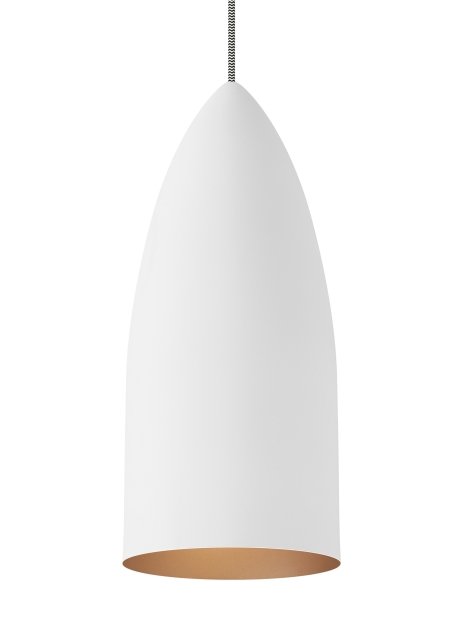 Mini Signal Pendant for MonoRail and Monopoint in Monopoint Rubberized White and Copper Satin Nickel with Rubberized White/copper Glass