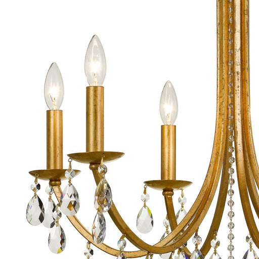 Bridgehampton 6 Light 26" Chandelier in Antique Gold