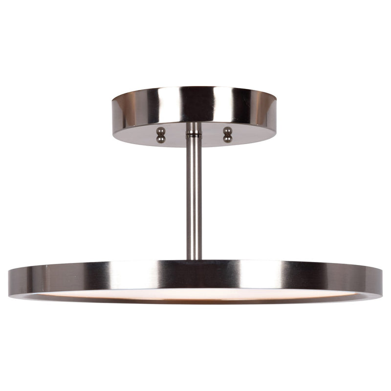 Sphere LED Semi-Flush Mount in Brushed Steel