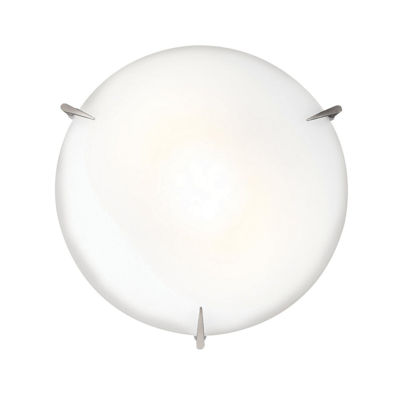 Zenon 2-Light Flush Mount in Brushed Steel
