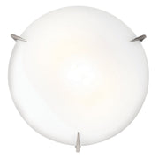 Zenon 3-Light Flush Mount in Brushed Steel