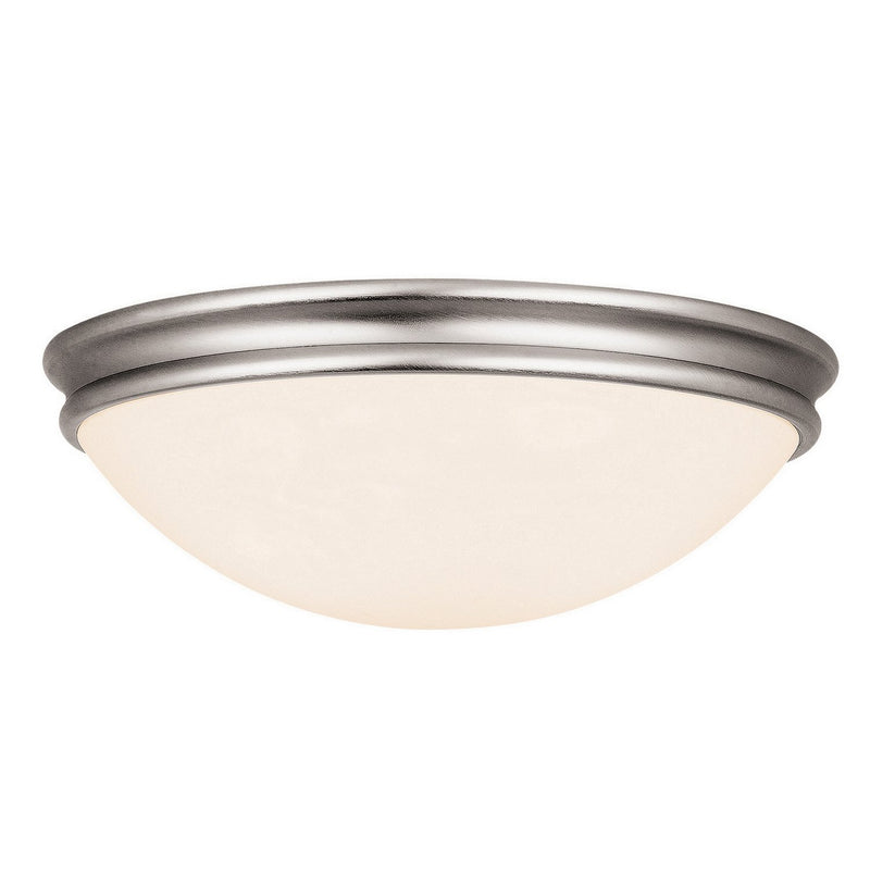 Atom 3-Light Flush Mount in Brushed Steel