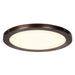 Disc (l) LED Round Flush Mount in Bronze Finish