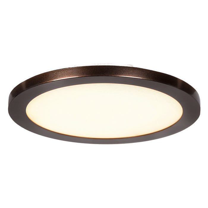 Disc (l) LED Round Flush Mount in Brushed Steel Finish