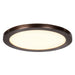 Disc (l) LED Round Flush Mount in Brushed Steel Finish