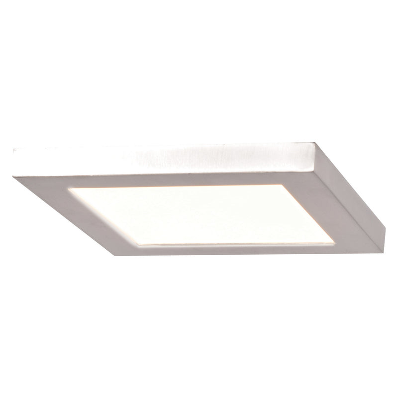 Boxer (s) LED Square Flush Mount in Brushed Steel Finish