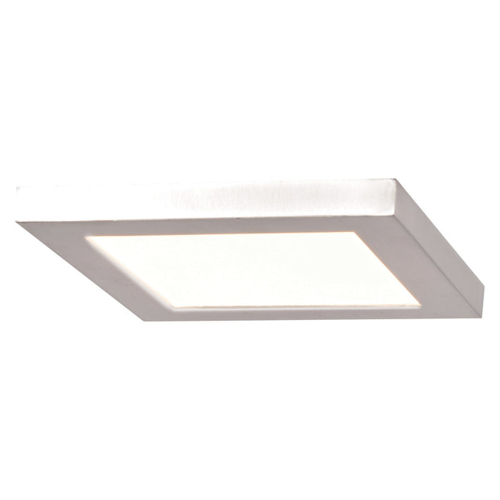 Boxer (s) LED Square Flush Mount in Brushed Steel Finish
