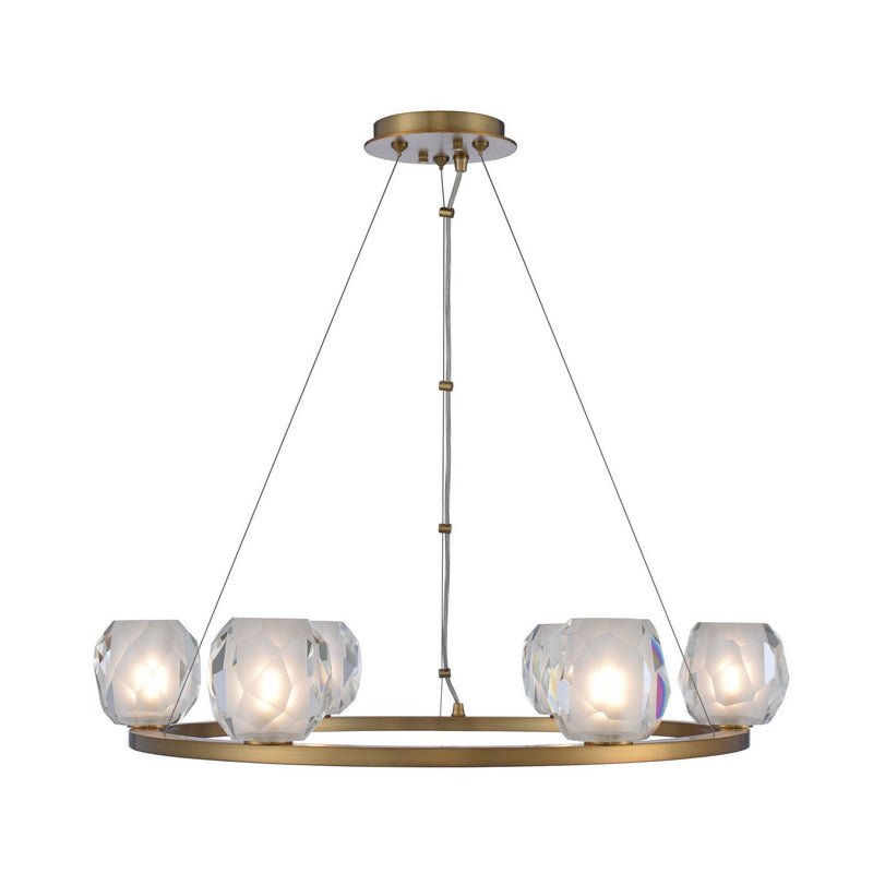Stella 6-Light LED Chandelier in Winter Brass