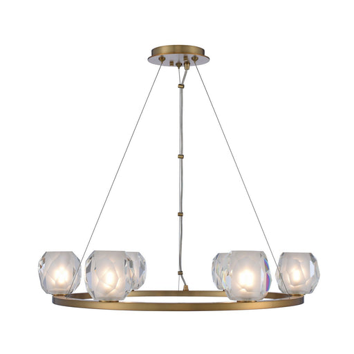 Stella 6-Light LED Chandelier in Winter Brass