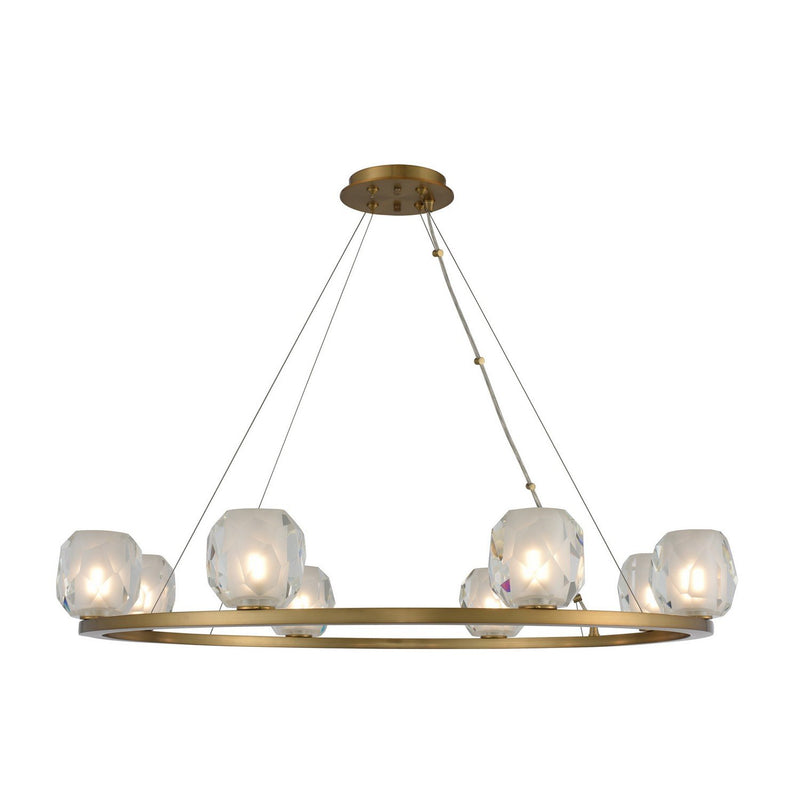 Stella 8-Light LED Chandelier in Winter Brass